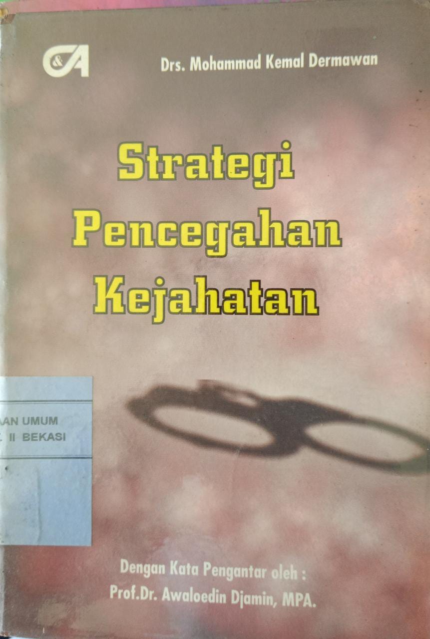 Sampul Strategi pencegahan kejahatan / Awaloedin djamin