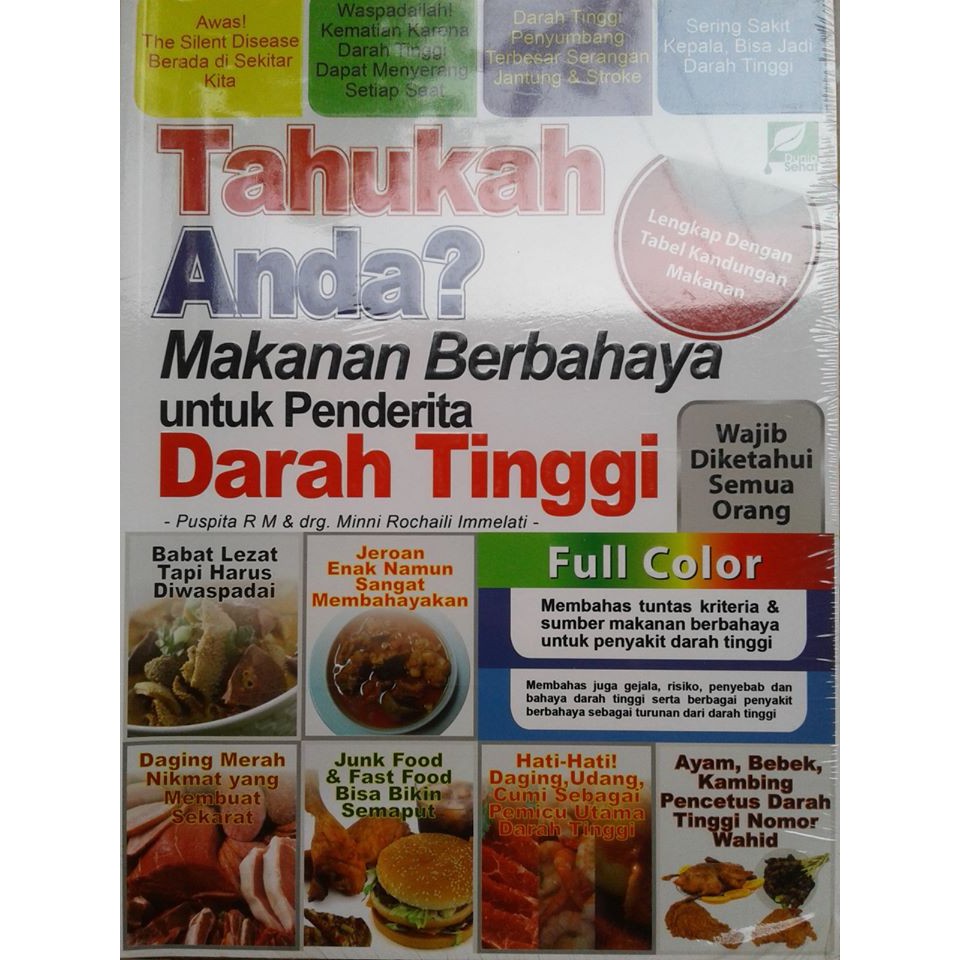 Cover tahukah anda? makanan berbahaya untuk penderita darah tinggi / Puspita RM