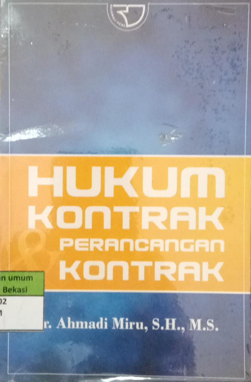 Sampul Hukum kontrak perancangan kontrak / Ahmadi Miru,
