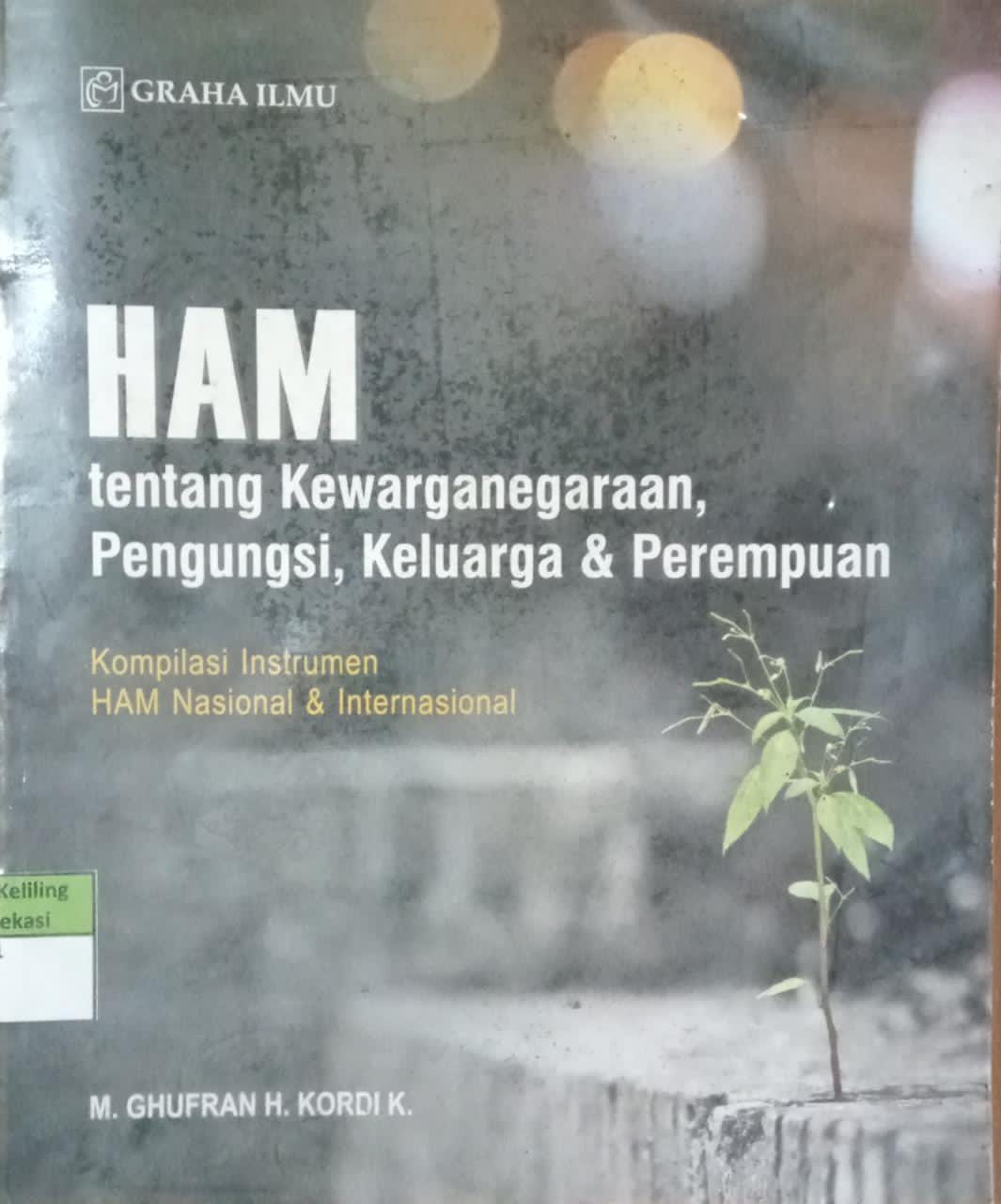 Sampul HAM, Tetntang kewarganegaraan, Pengungsi, Keluarga, & Perempuan / Ghufran H Kordi