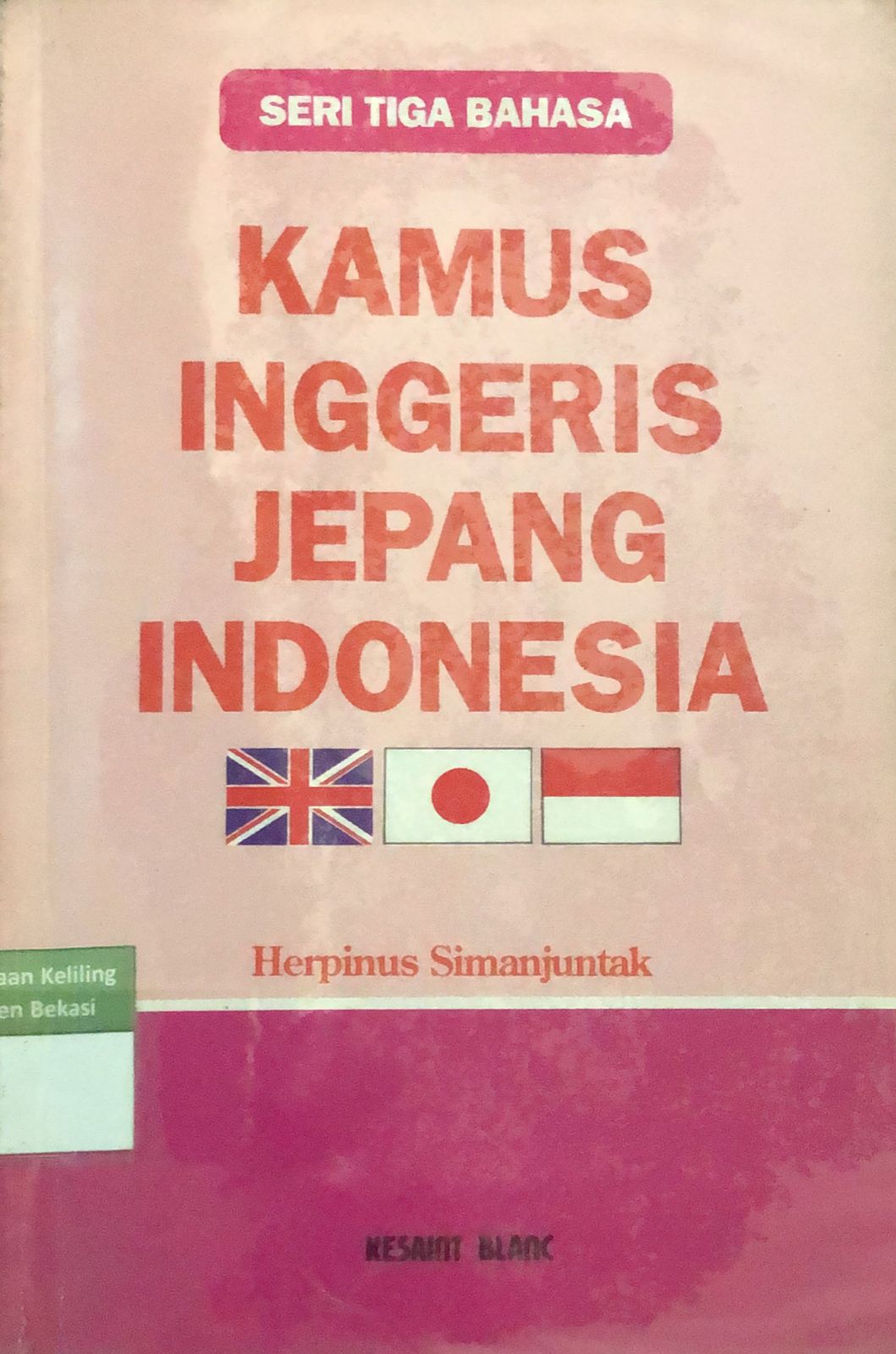 Sampul Kamus Jepang-Inggris-Indonesia & Indonesia-Inggris-Jepang / Herpinus Simanjuntak