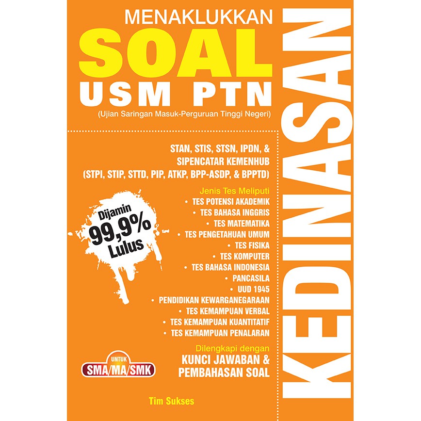 Sampul Menaklukkan soal usm ptn kedinasan / Tim sukses