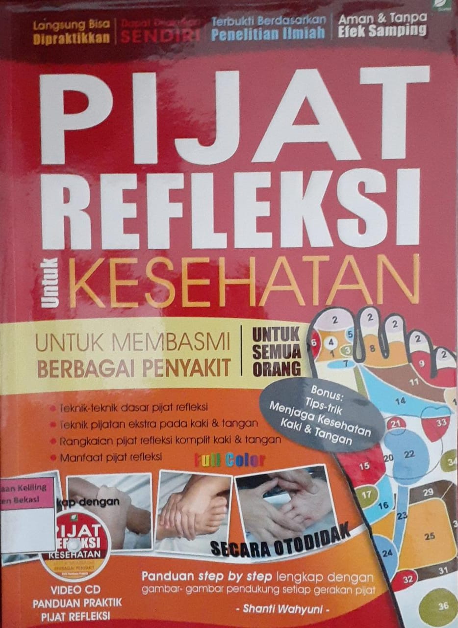 Sampul Pijat refleksi untuk kesehatan / Shanti Wahyuni