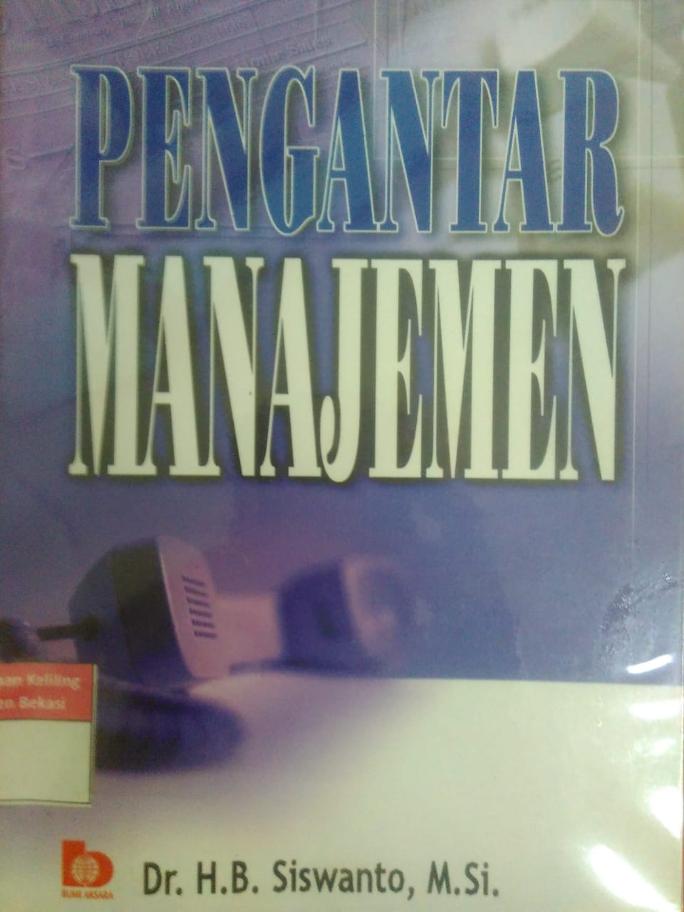 Sampul Pengantar manajemen / Siswanto