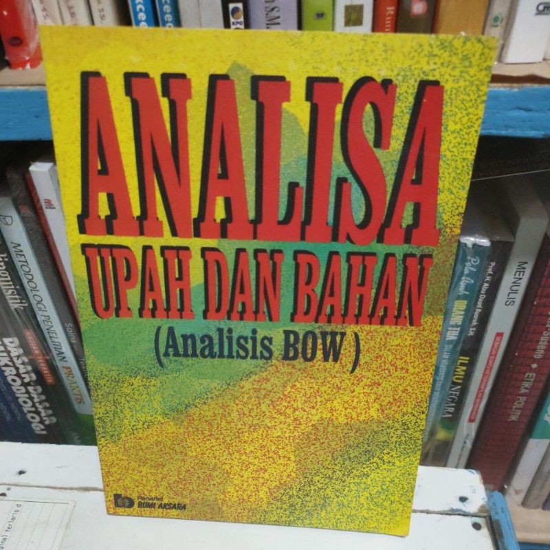 Sampul Analisa upah dan bahan / Analisis bow