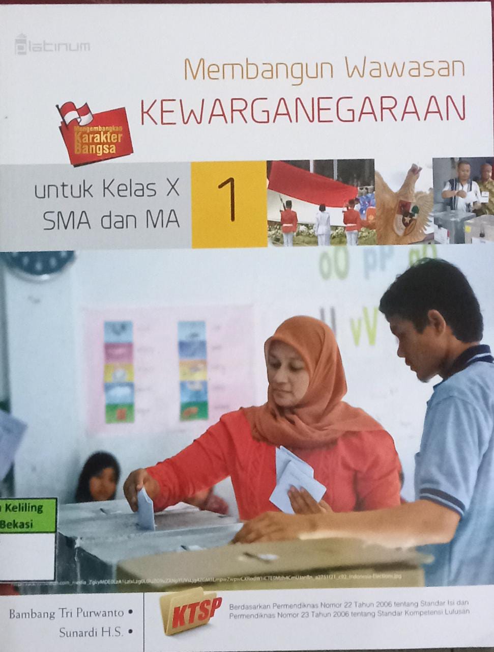 Sampul Membangun Wawasan Kewarganegaraan 1 :  Untk Kelas X Sma dan Ma / Bambang Tri Purwanto