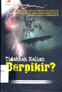 Sampul Tidakkah kalian berpikir ? / Syekh abdul aziz bin nashir al-jalil