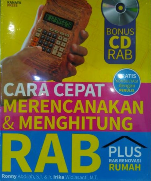 Sampul Cara cepat merencanakan & menghitung RAB / Ronny abdilah
