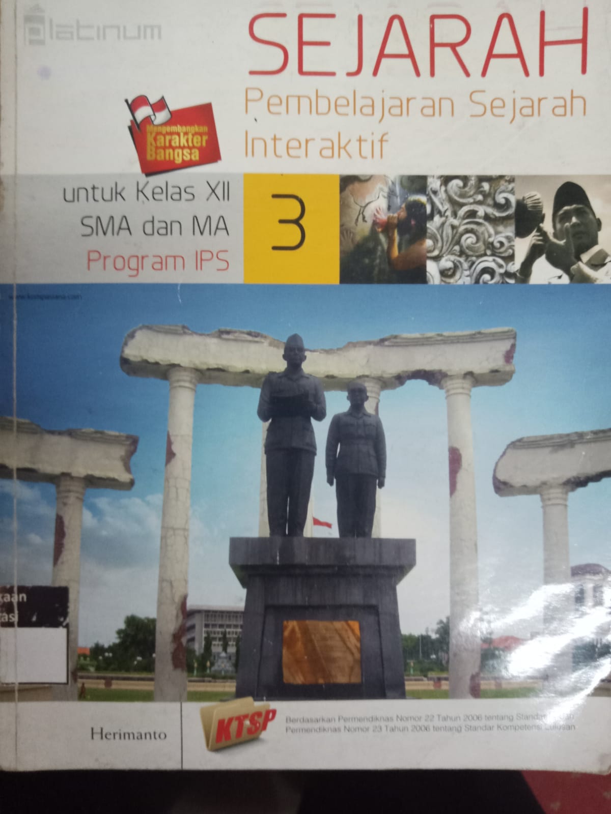 Sampul Pembelajaran Sejarah Interaktif untuk Kelas XII SMA dan MA (Program IPS) (KTSP) (Jilid 3) / Herimanto
