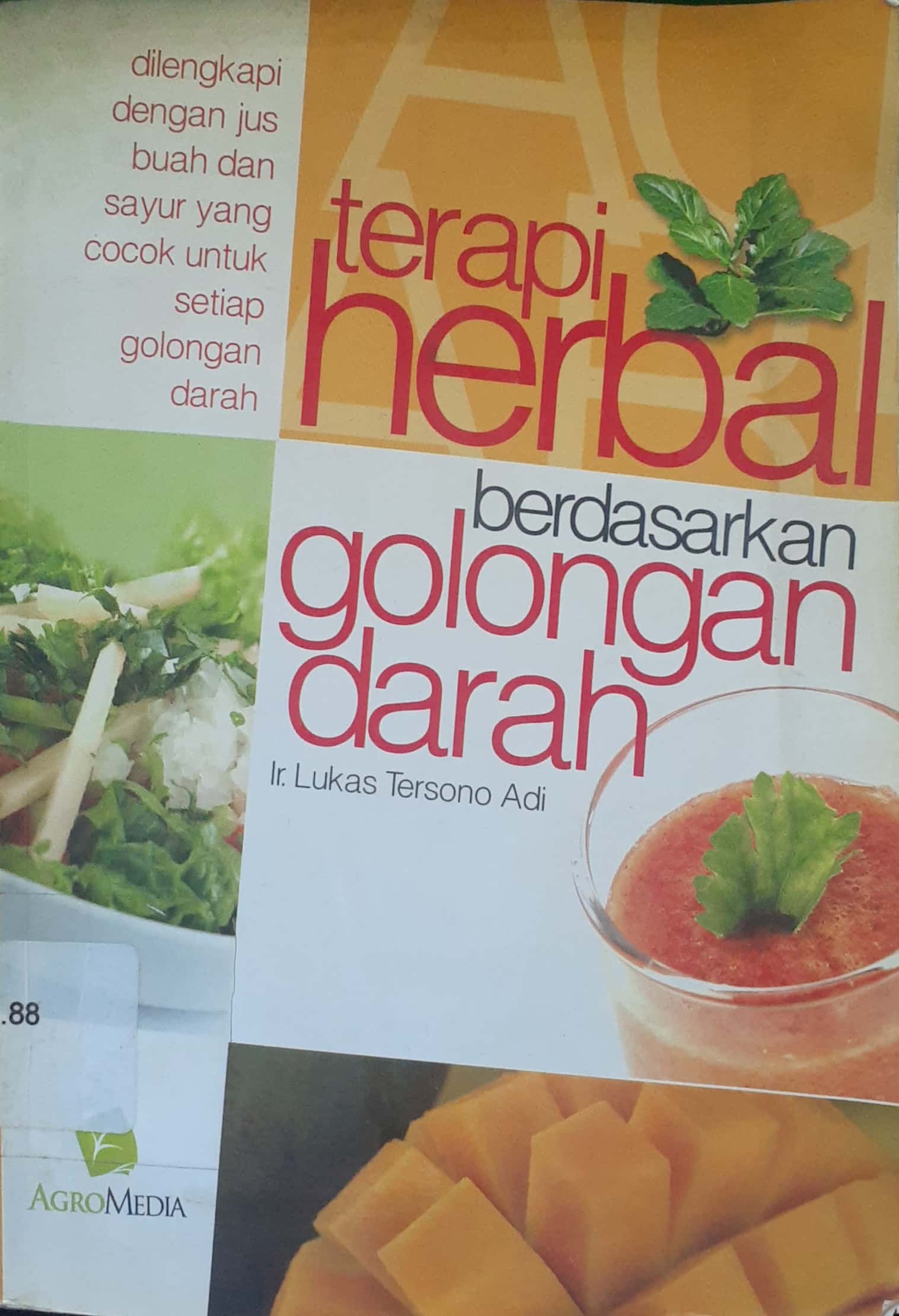 Sampul Terapi herbal berdasarkan golongan darah / Lukas Tersono Adi ; penyunting, Agung dan Lukito AM