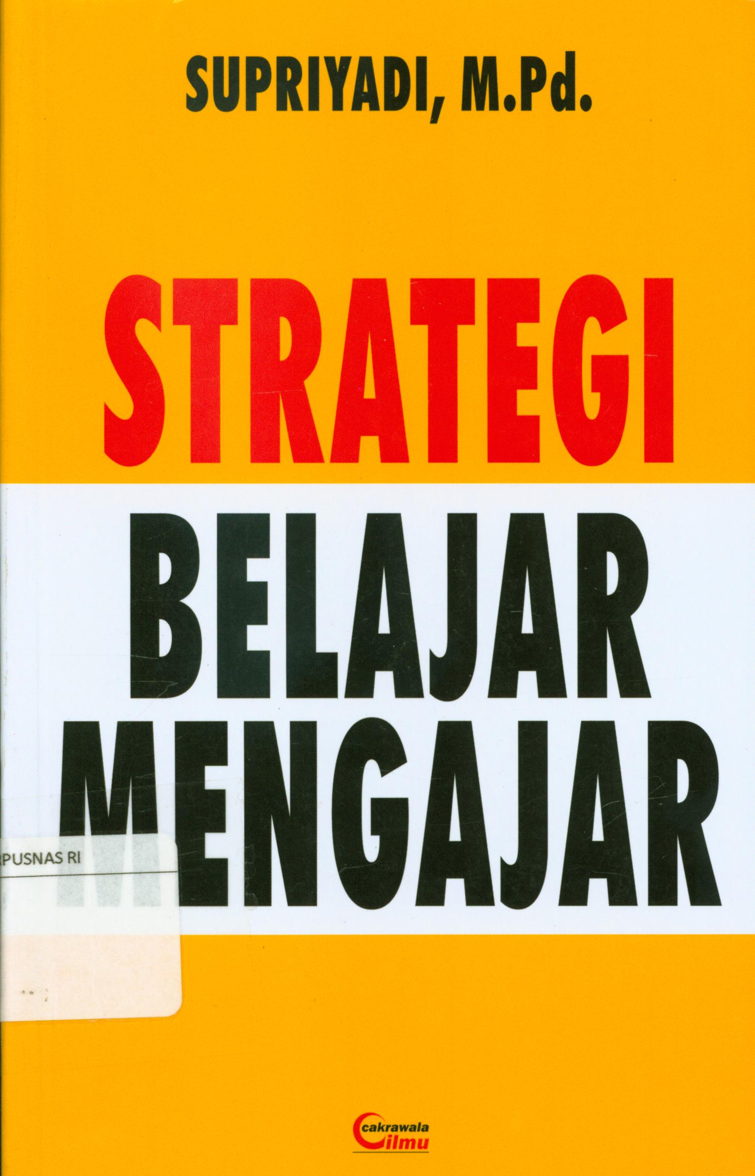 Sampul Strategi Belajar & Mengajar / Supriyadi