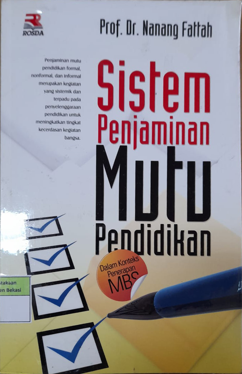 Cover Sistem Penjamin Mutu Pendidikan / Nanang Fattah