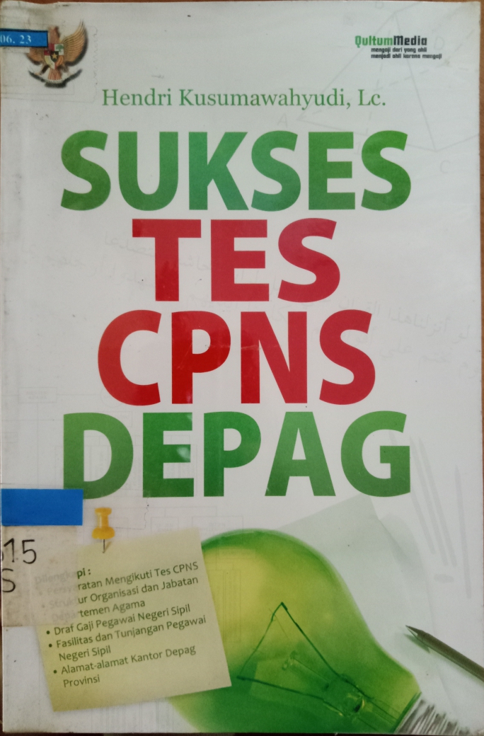 Sampul Sukses tes cpns depag / Hendri Kusumawahyudi; penyunting, Ade Hidayat