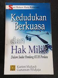 Sampul Kedudukan Berkuasa dan hak milik / Kartini Muljadi