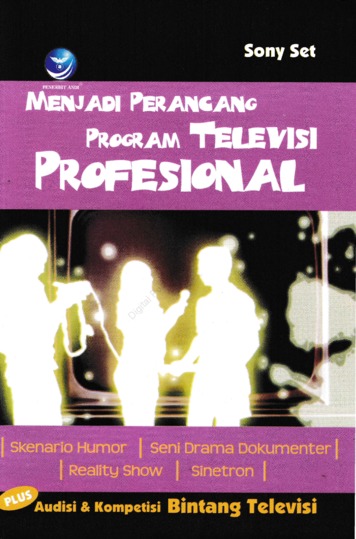 Sampul Menjadi perancang program televisi profesional / Sony Set