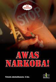 Sampul Awas narkoba! / Putranto jokohadikusumo
