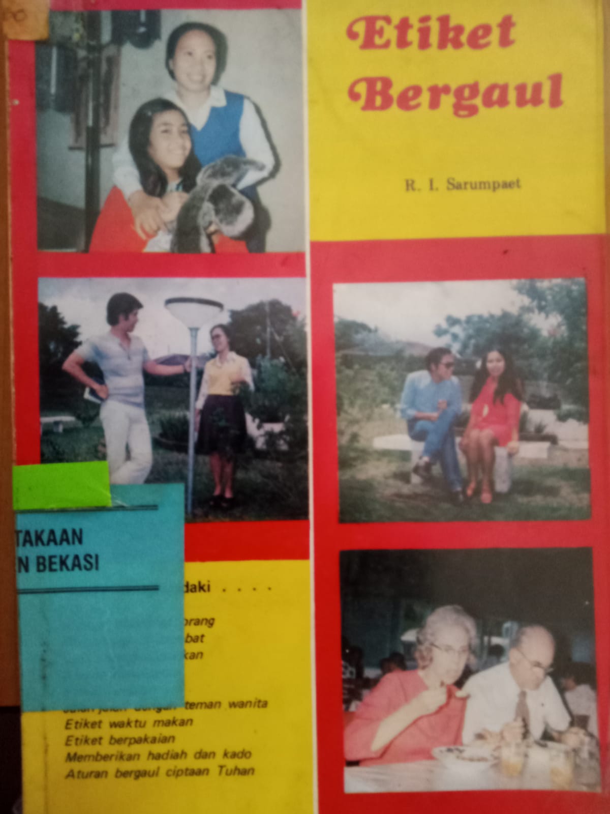 Sampul Etiket bergaul / R.I. Sarumpaet