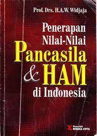 Sampul Penerapan nilai - nilai pancasila dan ham di indonesia / Widjaja