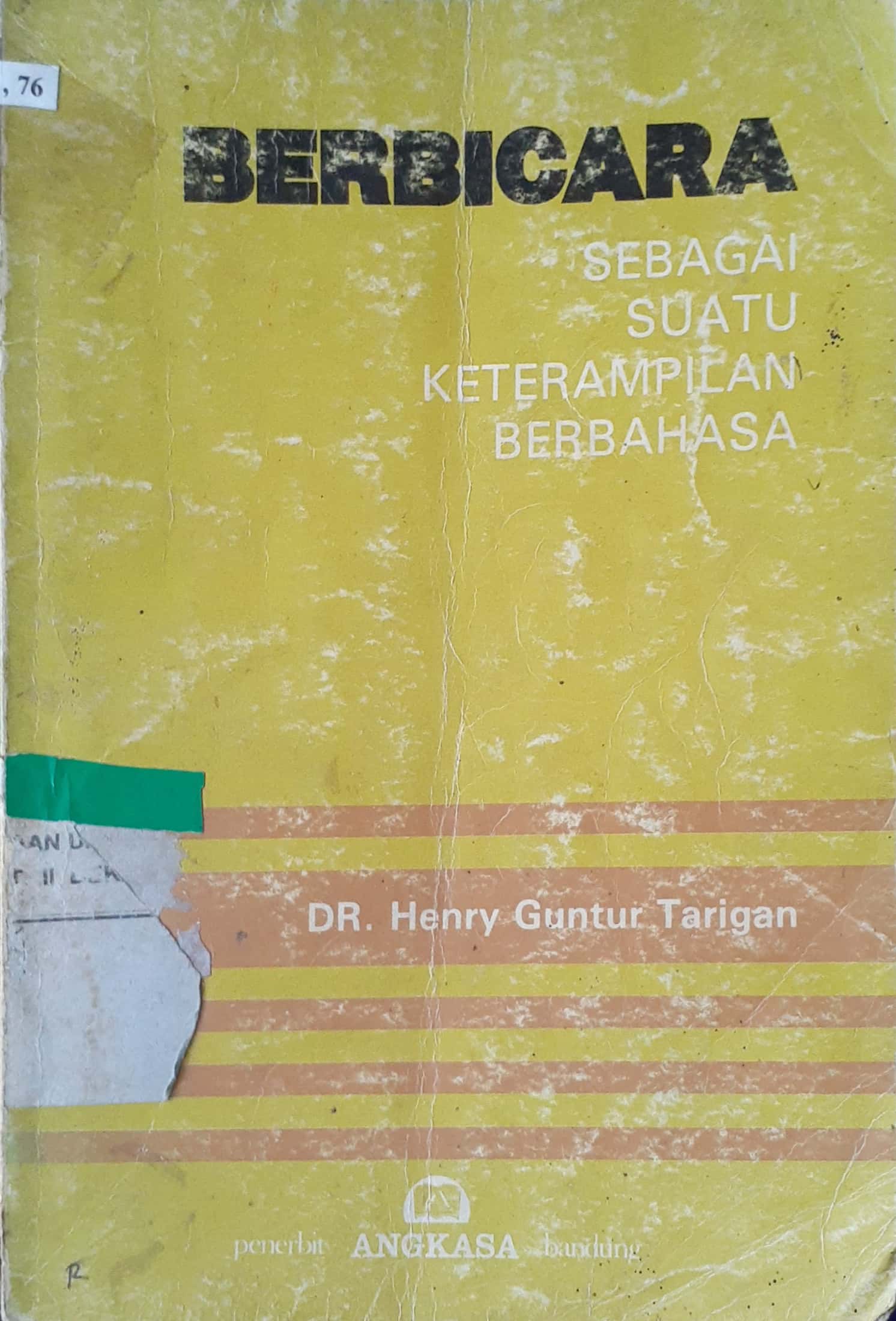 Sampul Berbicara : sebagai suatu keterampilan berbahasa / Henry Guntur Tarigan