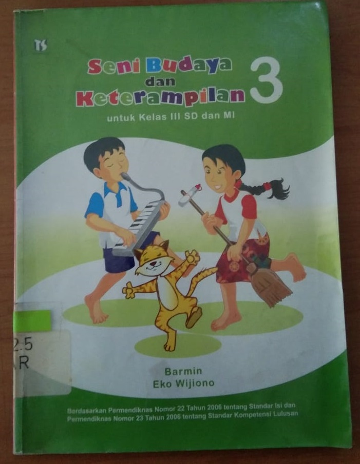 Sampul Seni budaya dan keterampilan 3 :  untuk kelas III SD dan MI / Barmin
