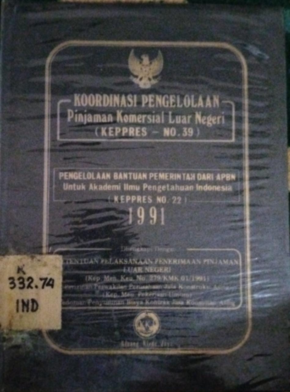 Sampul Koordinasi Pengelolaan Pinjaman Komersial Luar Negeri / Germanus