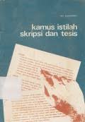 Sampul Kamus istilah skripsi dan tesis / Komaruddin