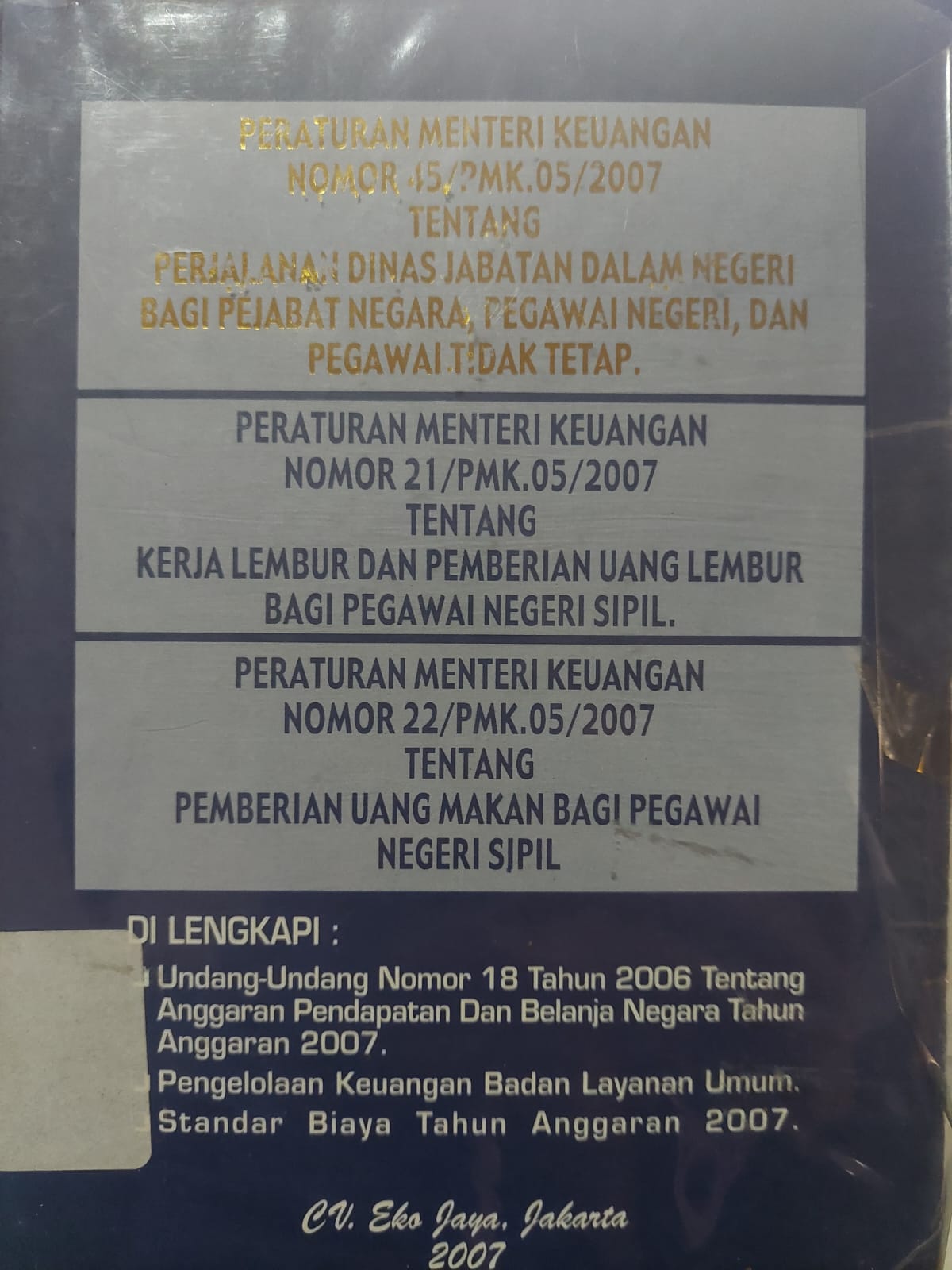 Sampul Perjalanan Dinas Jabatan Dalam Negeri Bagi Pejabat Negara, Pegawai Negeri, dan Pegawai Tidak Tetap