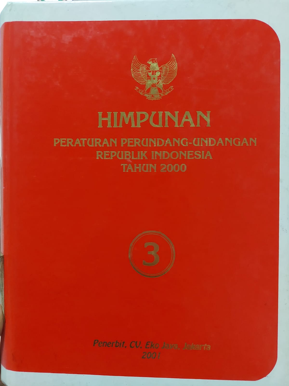 Cover Himpunan peraturan perundang-undangan republik indonesia tahun 2000 Jilid 3