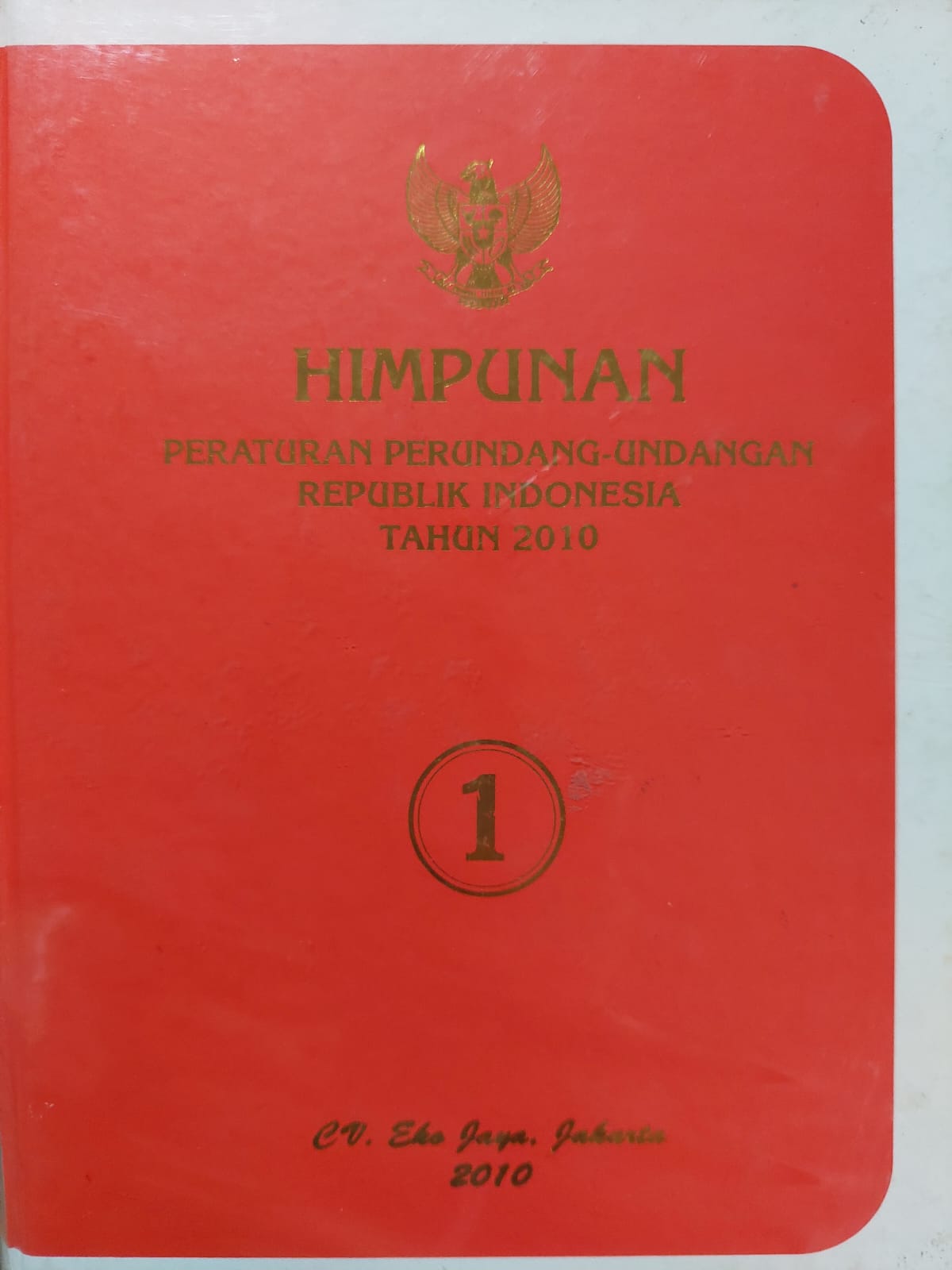 Cover Himpunan Peraturan Perundang-Undangan Republik Indenesia Tahun 2010 Jilid 1