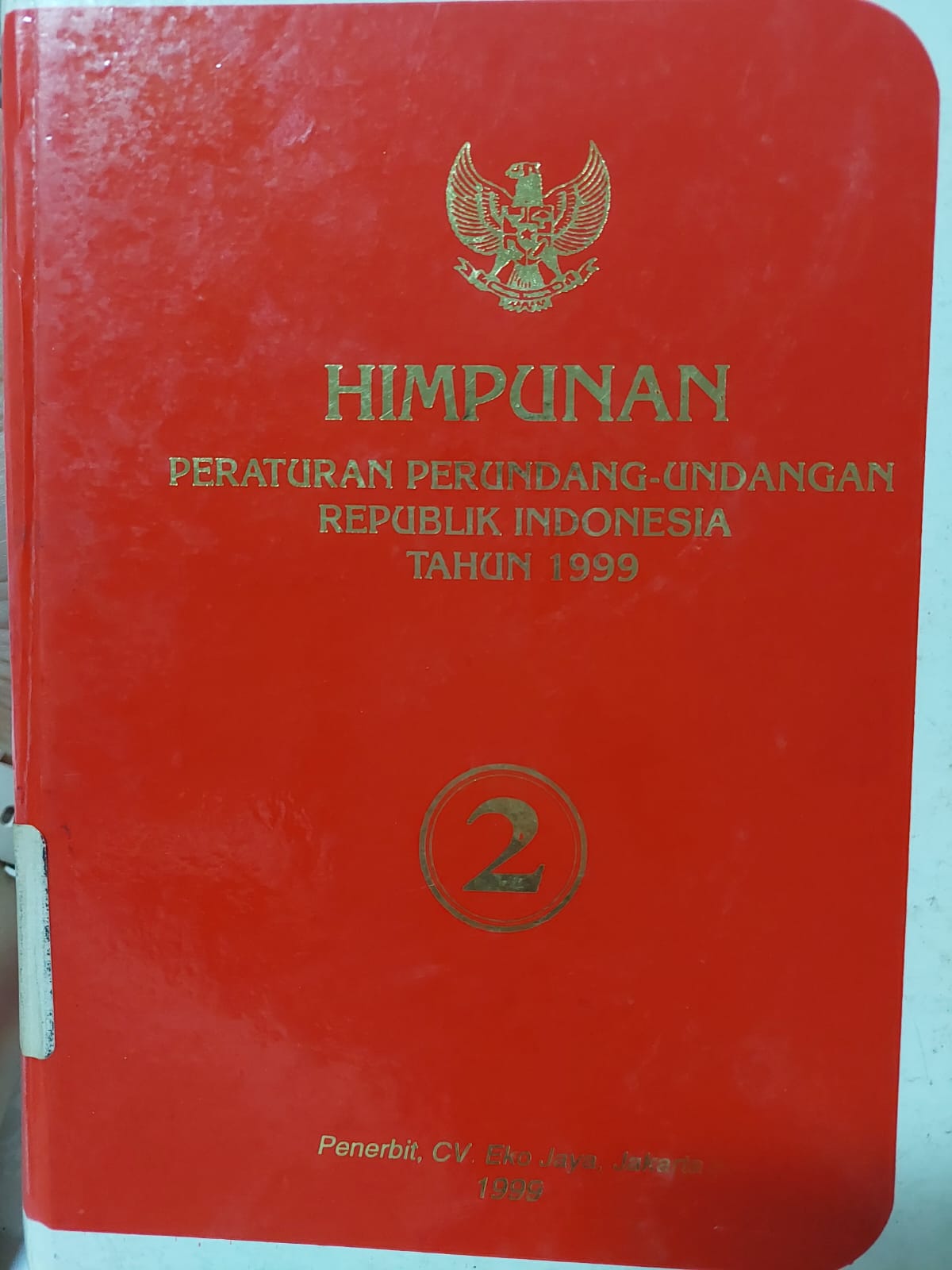 Cover Himpunan Peraturan Perundang-Undangan Republik Indonesia Tahun 1999 Jilid 2