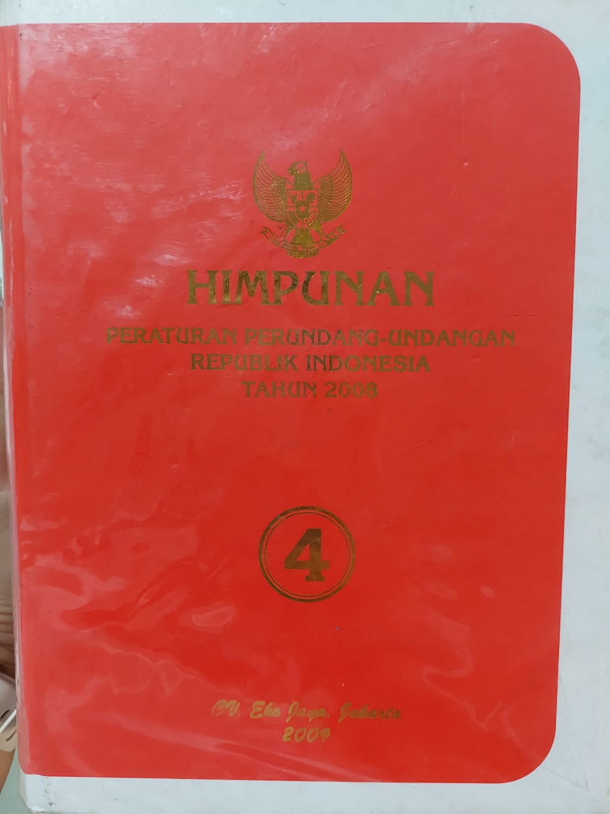 Sampul Himpunan Peraturan Perundang-Undangan Republik Indonesia Tahun 2008 Jilid 4