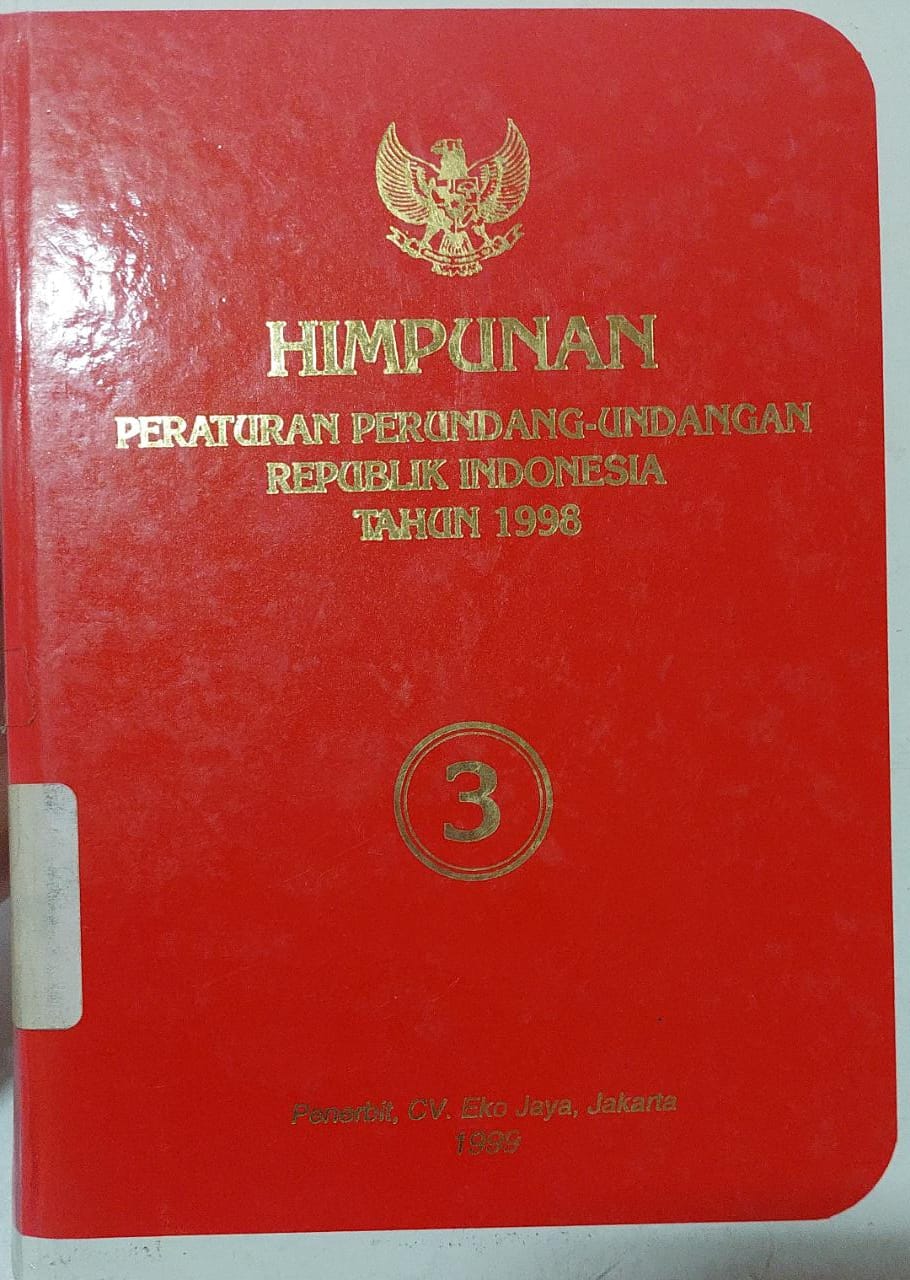 Sampul Himpunan Peraturan Perundang-Undangan Republik Indonesia Tahun 1999 Jilid 3