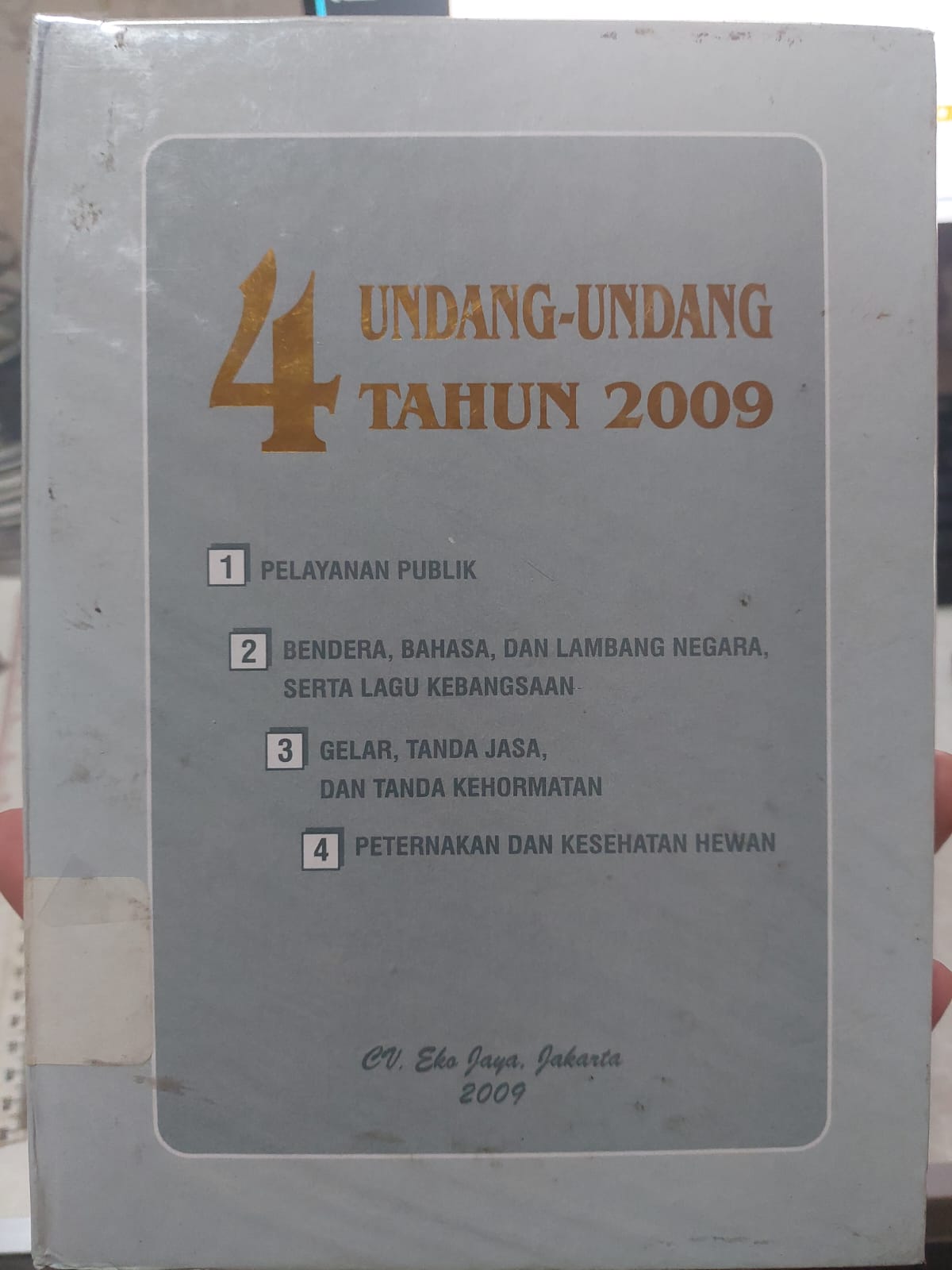 Sampul 4 Undang-Undang Tahun 2009