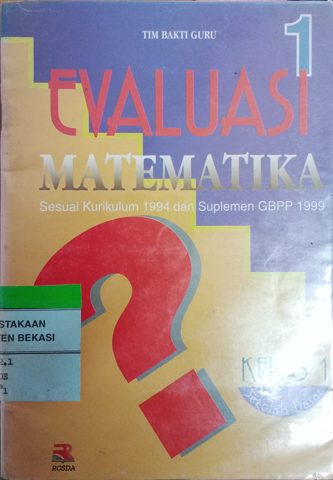 Sampul Evaluasi Matematika 1 / Ahmad Husen