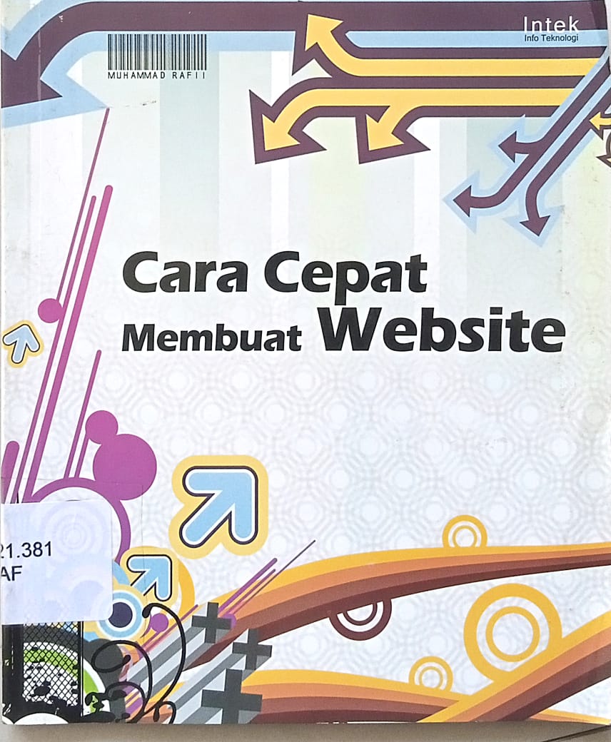 Sampul Cara cepat membuat website untuk pemula :  Muhammad Rafi'i