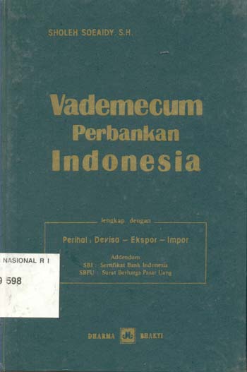 Cover Vademecum Perbankan Indonesia / Sholeh Soeaidy