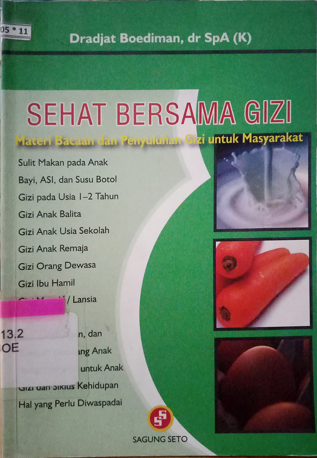 Sampul Sehat bersama gizi / Dradjat Boediman