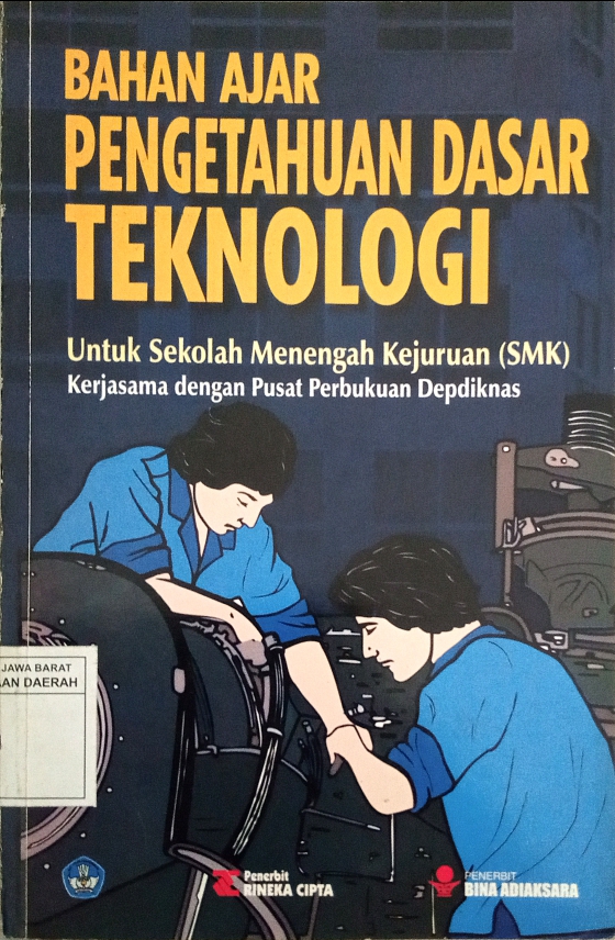 Sampul BAHAN ajar pengetahuan dasar teknologi / Cahyono Wahyudi  DKK