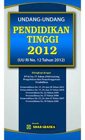 Sampul Undang undang pendidikan tinggi 2012