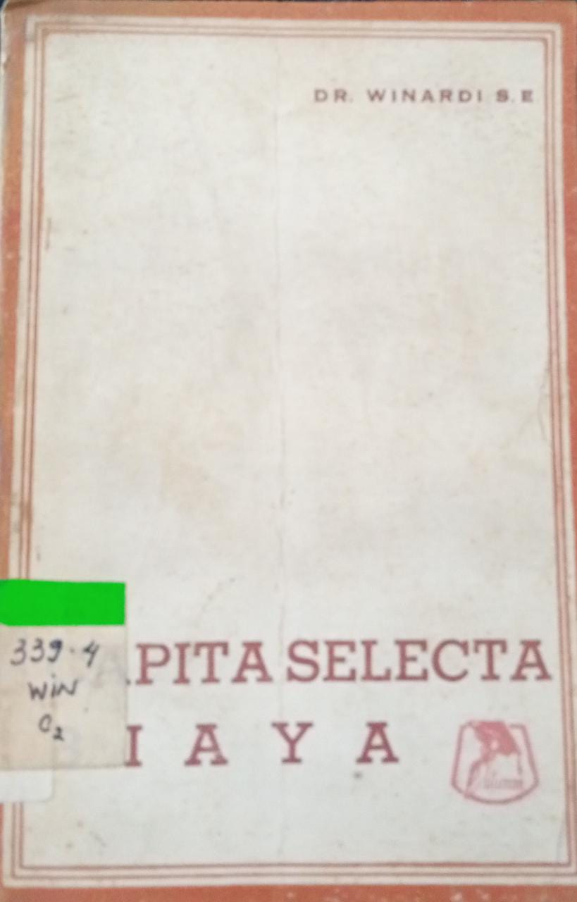 Sampul Capita Selecta Biaya / Winardi