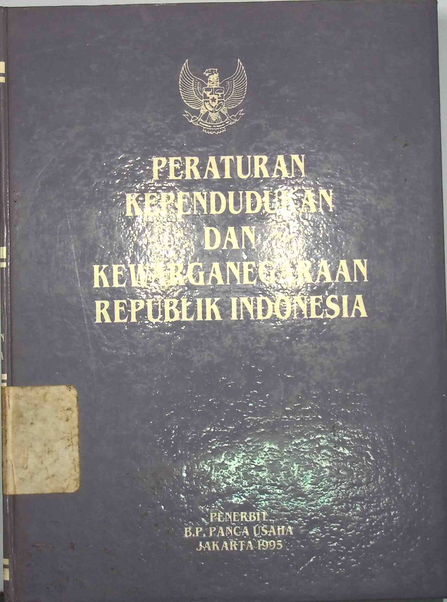 Sampul Peraturan Kependudukan dan Kewarganegaraan Republik Indonesia