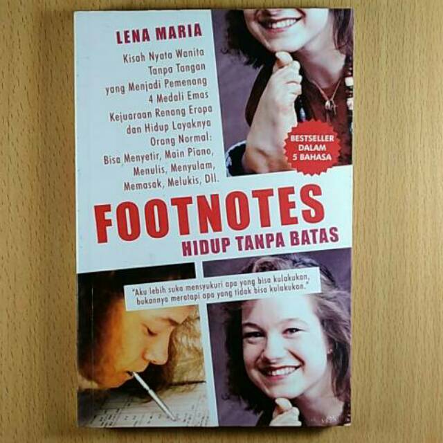 Sampul Footnotes :  Hidup Tanpa Batas / Lena Maria