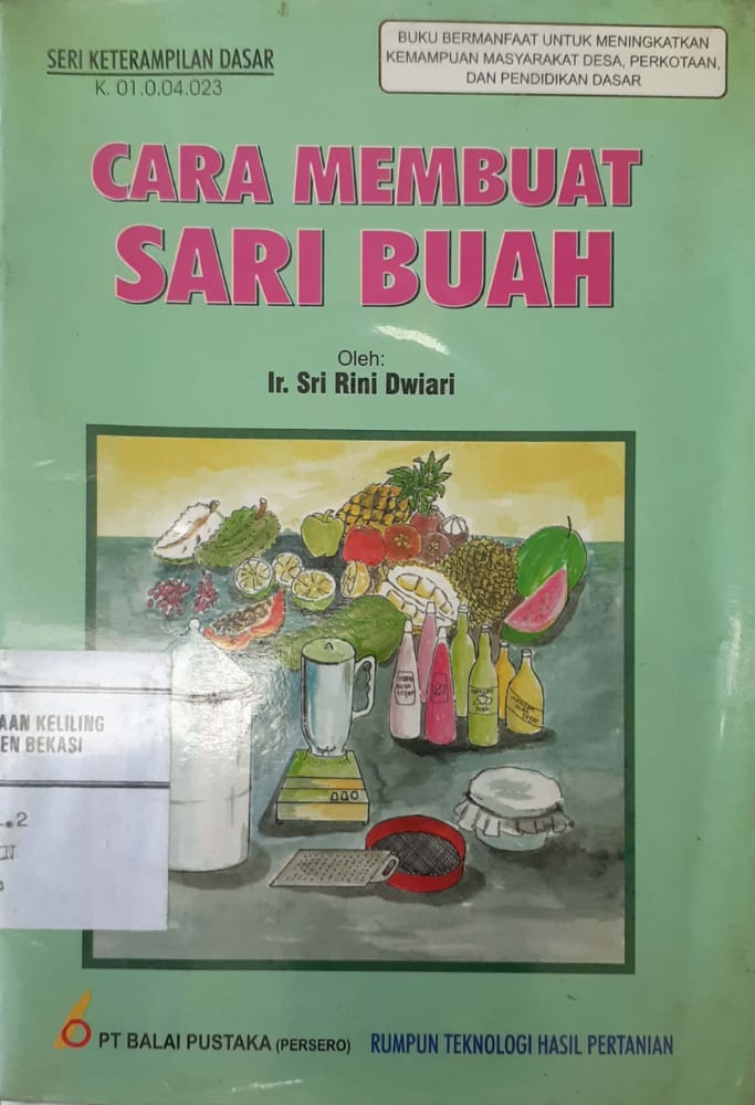 Sampul Cara membuat sari buah / Sri Rini Dwiari