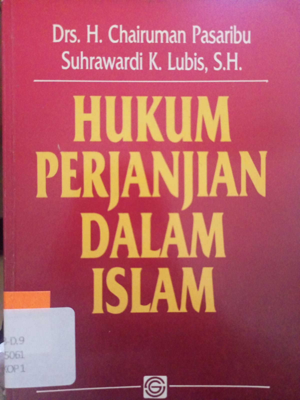 Sampul Hukum perjanjian dalam Islam / H. Chairuman Pasaribu, Suhrawardi K. Lubis