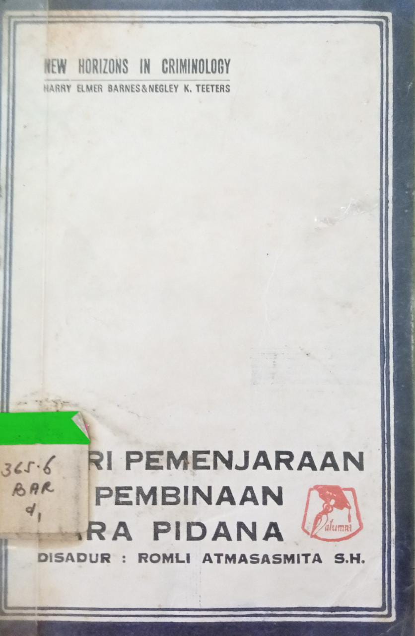 Sampul Dari Pemenjaraan Ke Pembinaan Narapida / Romli Atmasasmita