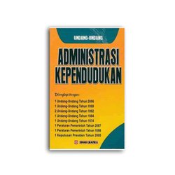 Cover Undang-undang administrasi kependudukan / Undang -undang