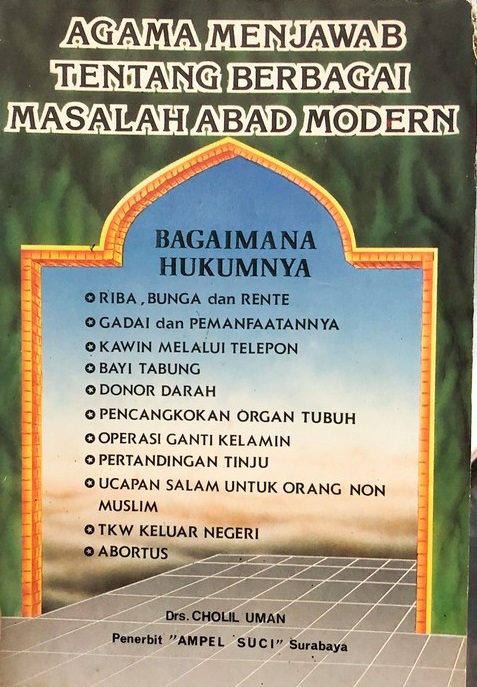 Sampul Agama menjawab tentang berbagai masalah abad modern / Cholil uman